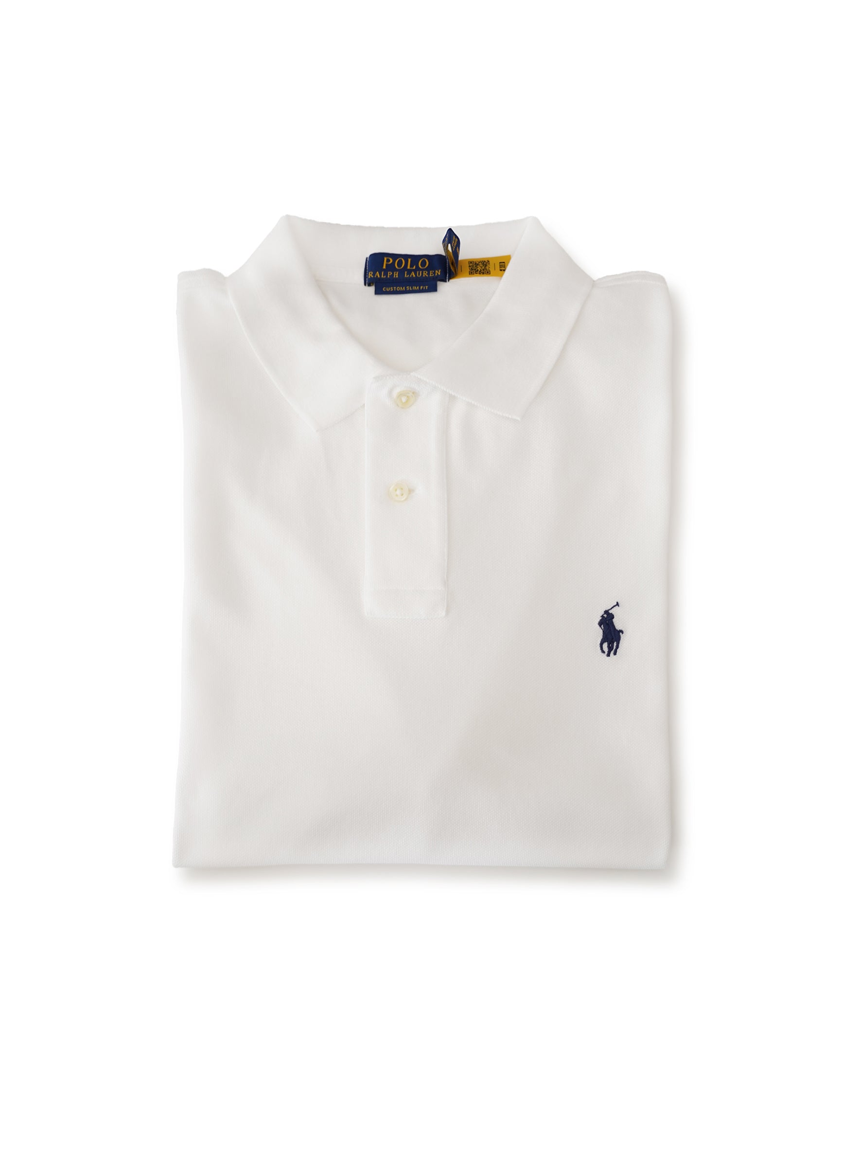 Weißes Poloshirt "Custom Slim Fit"